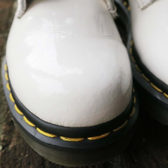 Doc Dr. Martens 1460 White Patent Lamper Leather 8-Eye Boots 37 EUR (6 US) - Picture 7 of 8
